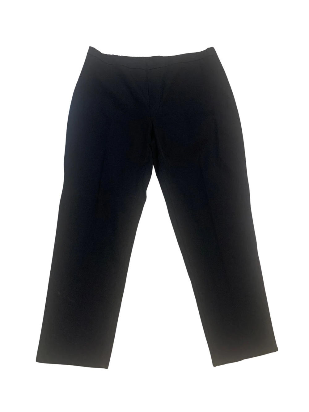Isaac Mizrahi Classic Black Ankle Crop Pants Minimalist Capsule Business Casual